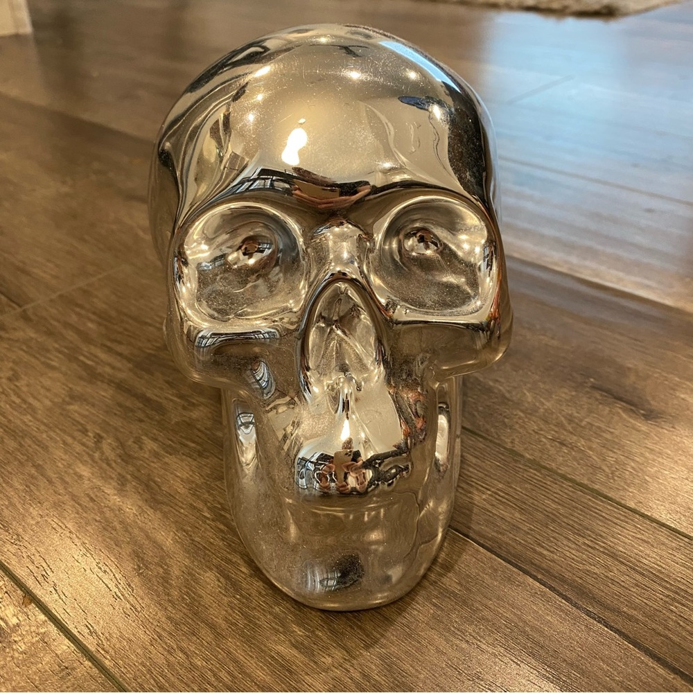 Silver Skull Art Decor